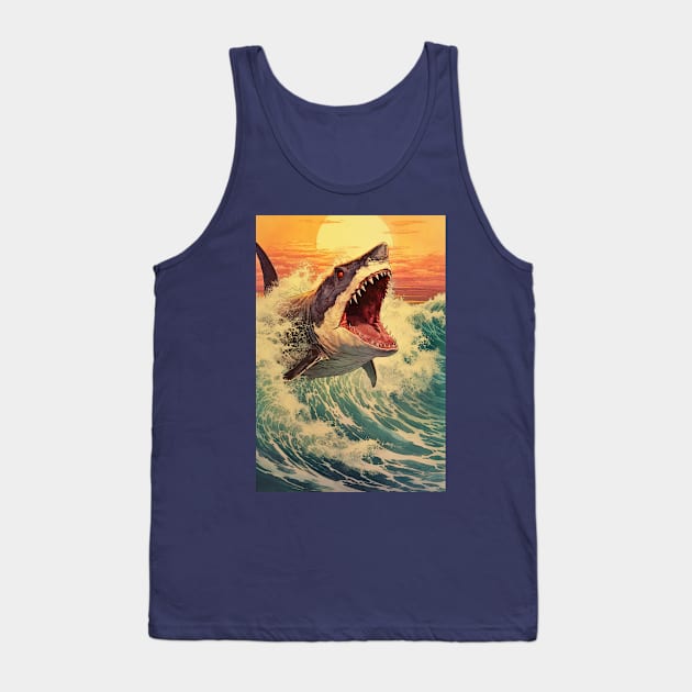 Leaping Hungry Shark Tank Top by Mojitojoe